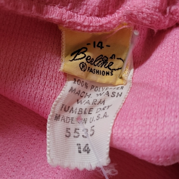 Vintage Beeline 60's Pink High Waist Pants - Picture 4 of 4